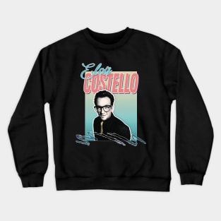 Elvis Costello / 1980s Style Aesthetic Fanart Crewneck Sweatshirt